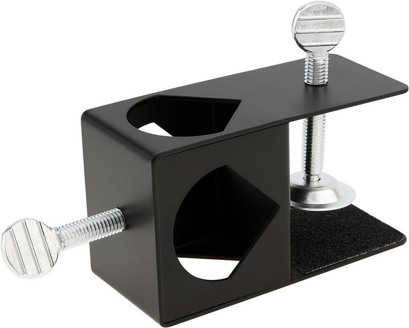 RTNLIT Universal Deck Torch Clamp Bracket for Outdoor Mounting Poles on Porch/Rail/Table/Fence, Black(Set of 1) - Image 1